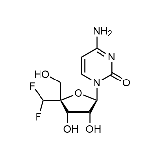 4-Amino-1-((2R,3R,4S,5R)-5-(difluoromethyl)-3,4-dihydroxy-5-(hydroxymethyl)tetrahydrofuran-2-yl)pyrimidin-2(1H)-one Structure