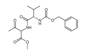 2-((S)-2-Benzyloxycarbonylamino-3-methyl-butyrylamino)-3-oxo-butyric acid methyl ester Structure