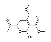 Methyl 5,8-dimethoxy-1-hydroxyisochroman-3-yl ketone结构式