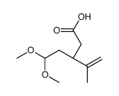 (3R)-3-(2,2-dimethoxyethyl)-4-methylpent-4-enoic acid Structure