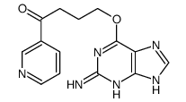 4-[(2-amino-7H-purin-6-yl)oxy]-1-pyridin-3-ylbutan-1-one Structure