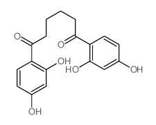 1,6-bis(2,4-dihydroxyphenyl)hexane-1,6-dione structure