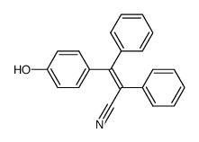 2,3-Diphenyl-3-(4-hydroxyphenyl)-acrylnitril结构式