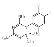 1,3,5-Triazine-2,4-diamine,1,6-dihydro-6,6-dimethyl-1-(2,4,5-trichlorophenyl)- Structure