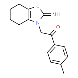 Ethanone, 1-(4-Methylphenyl)-2-(4,5,6,7-tetrahydro-2-imino-3(2H)-benzothiazolyl)- Structure