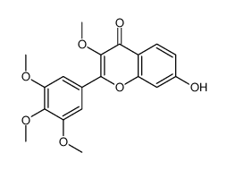 7-Hydroxy-3,3',4',5'-tetramethoxyflavone结构式