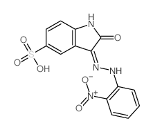 3-[2-(2-nitrophenyl)hydrazinyl]-2-oxo-indole-5-sulfonic acid picture