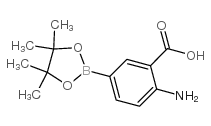 2-氨基-5-(4,4,5,5-四甲基-1,3,2-二噁硼烷-2-基)苯甲酸结构式