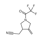 3-Pyrrolidineacetonitrile, 4-methylene-1-(trifluoroacetyl)- (9CI)结构式
