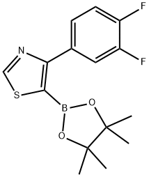 4-(3,4-Difluorophenyl)thiazole-5-boronic acid pinacol ester图片