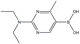 4-Methyl-2-(diethylamino)pyrimidine-5-boronic acid结构式