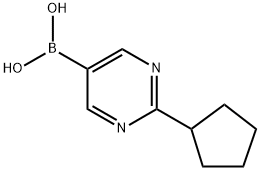 (2-cyclopentylpyrimidin-5-yl)boronic acid结构式