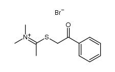 S-Phenacyl-N,N-dimethyl-thioessigsaeureimidiumbromid Structure