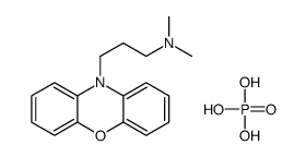 N,N-dimethyl-3-phenoxazin-10-ylpropan-1-amine,phosphoric acid结构式