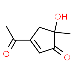 2-Cyclopenten-1-one, 3-acetyl-5-hydroxy-5-methyl- (9CI) structure