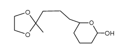 6-[3-(2-methyl-[1,3]dioxolan-2-yl)-propyl]-tetrahydro-pyran-2-ol结构式