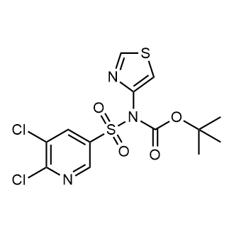 tert-Butyl((5,6-dichloropyridin-3-yl)sulfonyl)(thiazol-4-yl)carbamate Structure