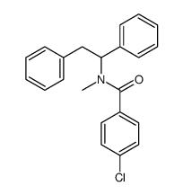 p-Chloro-N-(1,2-diphenylethyl)-N-methylbenzamide结构式