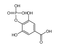 3,5-dihydroxy-4-phosphonooxybenzoic acid结构式