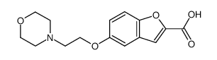 5-(2-morpholin-4-yl-ethyloxy)benzofuran-2-carboxylic acid structure
