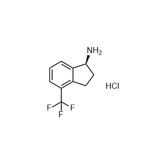 (S)-4-(Trifluoromethyl)-2,3-dihydro-1H-inden-1-amine hydrochloride Structure