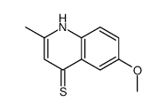 6-methoxy-2-methyl-1H-quinoline-4-thione结构式