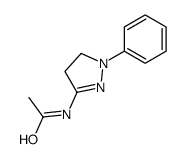 N-(2-phenyl-3,4-dihydropyrazol-5-yl)acetamide结构式