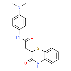 N-(4-(dimethylamino)phenyl)-2-(3-oxo-3,4-dihydro-2H-benzo[b][1,4]thiazin-2-yl)acetamide结构式