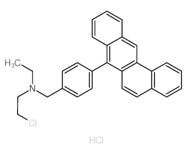 N-[(4-benzo[a]anthracen-7-ylphenyl)methyl]-2-chloro-N-ethylethanamine,hydrochloride Structure