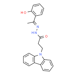 (E)-3-(9H-carbazol-9-yl)-N-(1-(2-hydroxyphenyl)ethylidene)propanehydrazide Structure