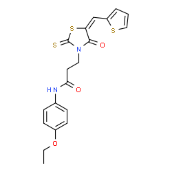 (Z)-N-(4-ethoxyphenyl)-3-(4-oxo-5-(thiophen-2-ylmethylene)-2-thioxothiazolidin-3-yl)propanamide Structure