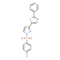 5-(1-[(4-CHLOROPHENYL)SULFONYL]-1H-PYRAZOL-3-YL)-2-PHENYL-1,3-THIAZOLE structure