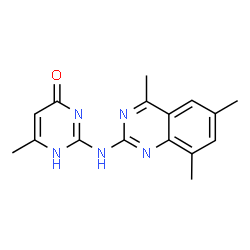 6-Methyl-2-[(4,6,8-trimethylquinazolin-2-yl)amino]pyrimidin-4(3H)-one结构式