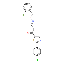 3-[2-(4-CHLOROPHENYL)-1,3-THIAZOL-5-YL]-3-OXOPROPANAL O-(2-FLUOROBENZYL)OXIME Structure
