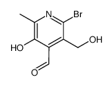 2-bromo-5-hydroxy-3-hydroxymethyl-6-methyl-pyridine-4-carbaldehyde Structure