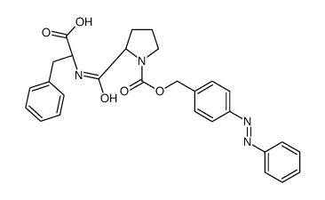 3-phenyl-N-[1-[[[4-(phenylazo)phenyl]methoxy]carbonyl]-L-prolyl]-L-alanine Structure