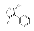 3-methyl-4-phenyl-1-oxa-2-aza-3-azoniacyclopent-3-en-5-one结构式