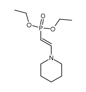 (E)-diethyl-2-piperidinoeth-1-enylphosphonate结构式