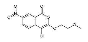 4-chloro-3-(2-methoxyethoxy)-7-nitro-1H-isochromen-1-one结构式