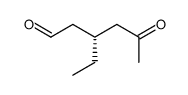 Hexanal, 3-ethyl-5-oxo-, (3R)- (9CI) structure