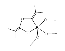 3,5-diisopropylidene-2,2,2-trimethoxy-2λ5-[1,4,2]dioxaphospholane结构式