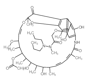 Rifamycin, 4-O-(2-(1-methyl-2,2-dipropylhydrazino)-2-oxoethyl)- (9CI) Structure