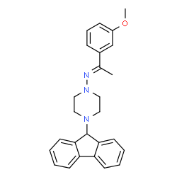 4-(9H-fluoren-9-yl)-N-[1-(3-methoxyphenyl)ethylidene]-1-piperazinamine picture