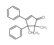 2-Cyclopenten-1-one,4-hydroxy-5,5-dimethyl-3,4-diphenyl-结构式