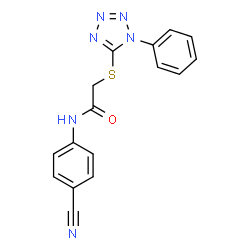 N-(4-Cyanophenyl)-2-[(1-phenyl-1H-tetrazol-5-yl)sulfanyl]acetamide Structure