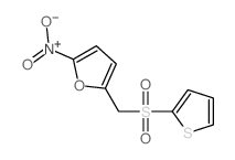 2-nitro-5-(thiophen-2-ylsulfonylmethyl)furan structure
