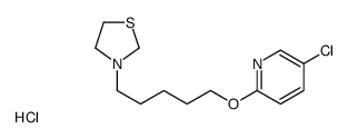 3-[5-(5-chloropyridin-2-yl)oxypentyl]-1,3-thiazolidine,hydrochloride结构式