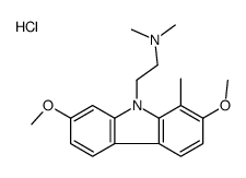 2-(2,7-dimethoxy-1-methylcarbazol-9-yl)-N,N-dimethylethanamine,hydrochloride结构式