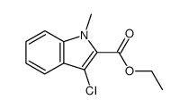 ethyl 3-chloro-1-methylindole-2-carboxylate结构式