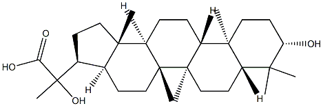 3β,22-Dihydroxyhopan-29-oic acid结构式